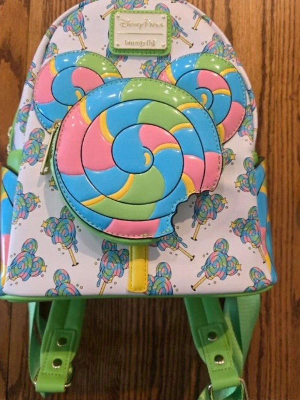 Loungefly Disney Parks Eats Pastel Lollipop Mickey Ears Backpack Set